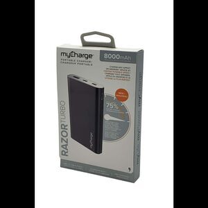 myCharge RazorMax 8,000 mAh Portable Charger Gunmetal